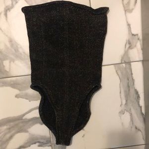 Hunza G black lurex swimsuit